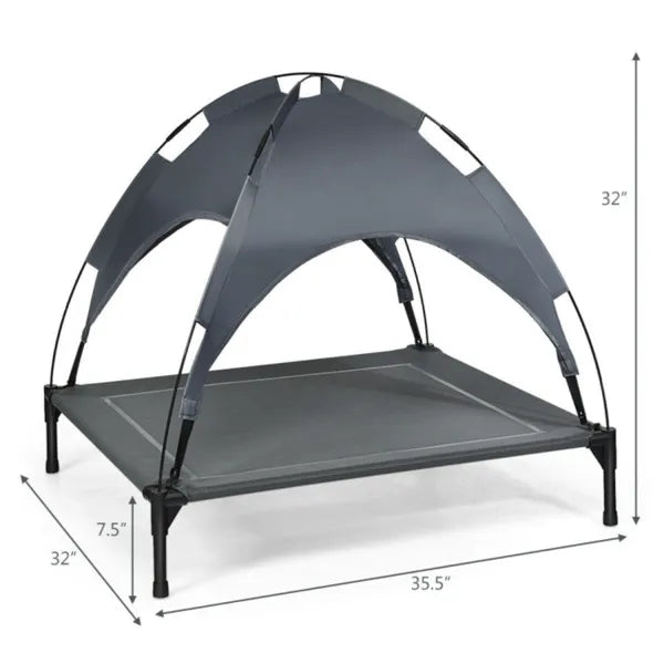 Dog Bed With UV Resistant Canopy