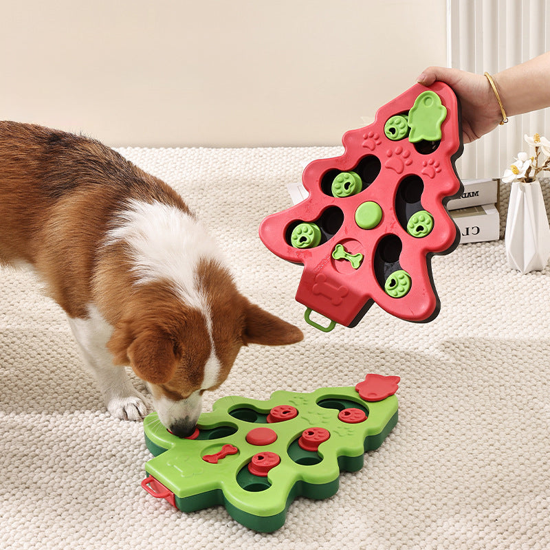 Christmas Tree Interactive Dog Bowl
