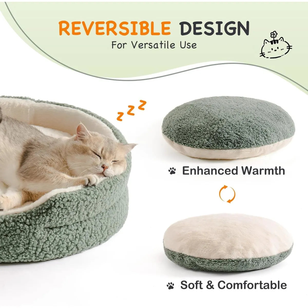 Round Washable Orthopedic Pet Bed